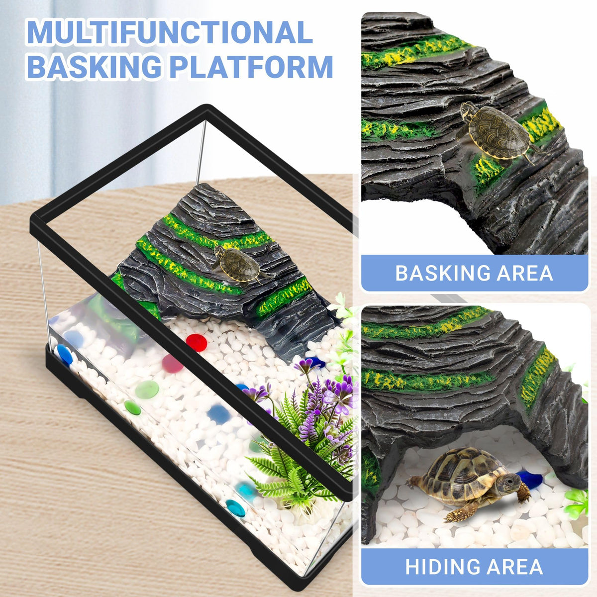 Mini Turtle Tank Kit with Adjustable Lamp and Lid B94373