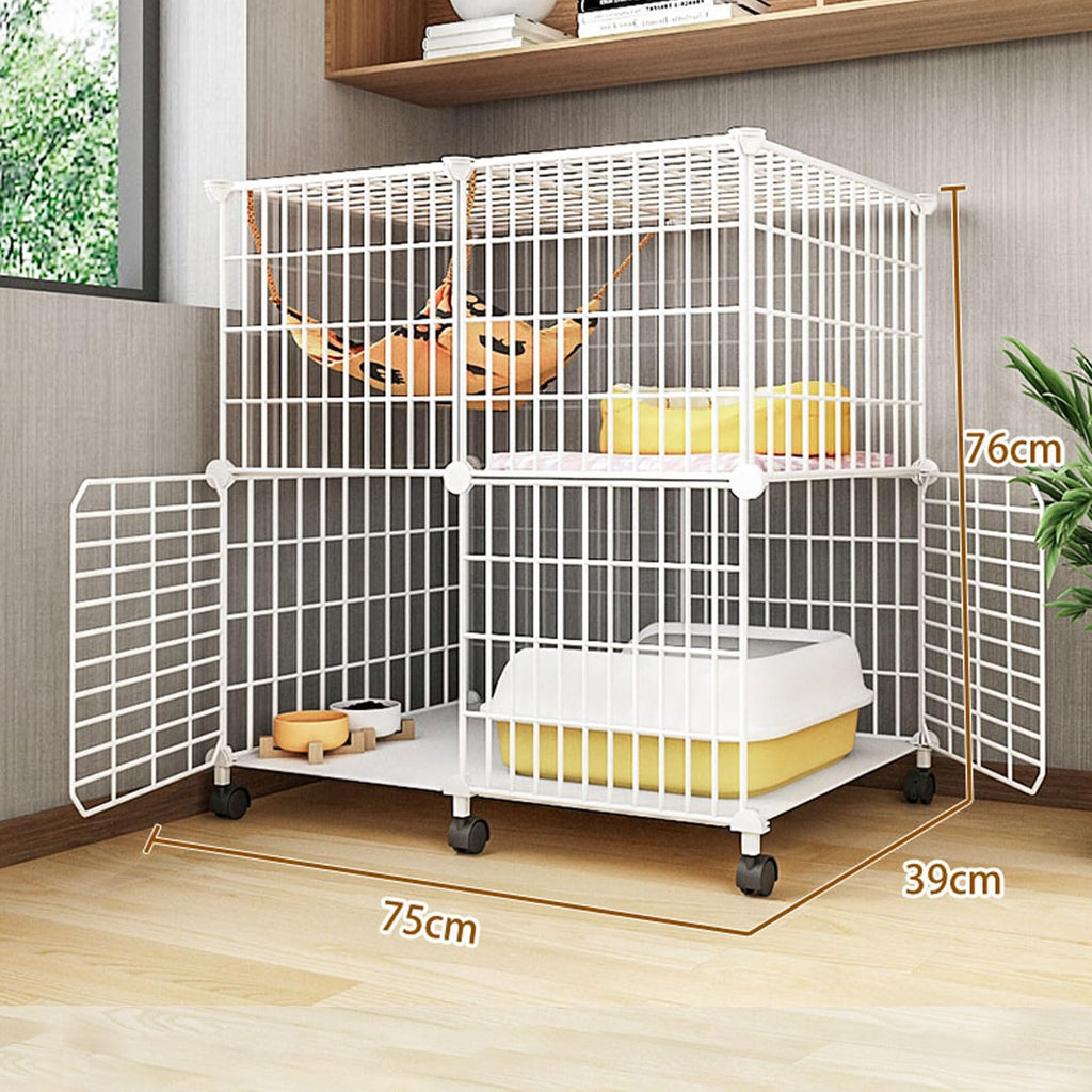 Large Indoor Detachable Metal Cat Cage with Cat Bed C450239
