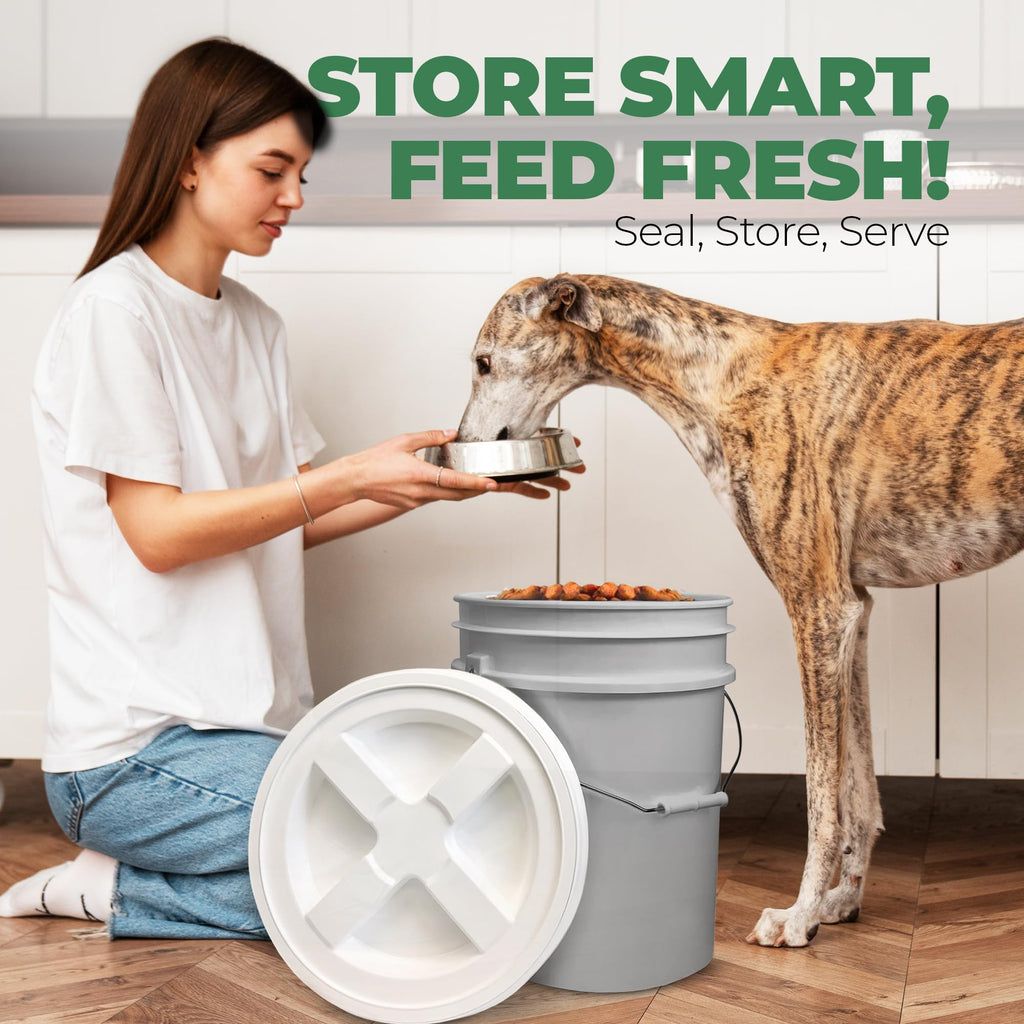 Airtight Pet Food Storage Container 25 lbs Grey E791
