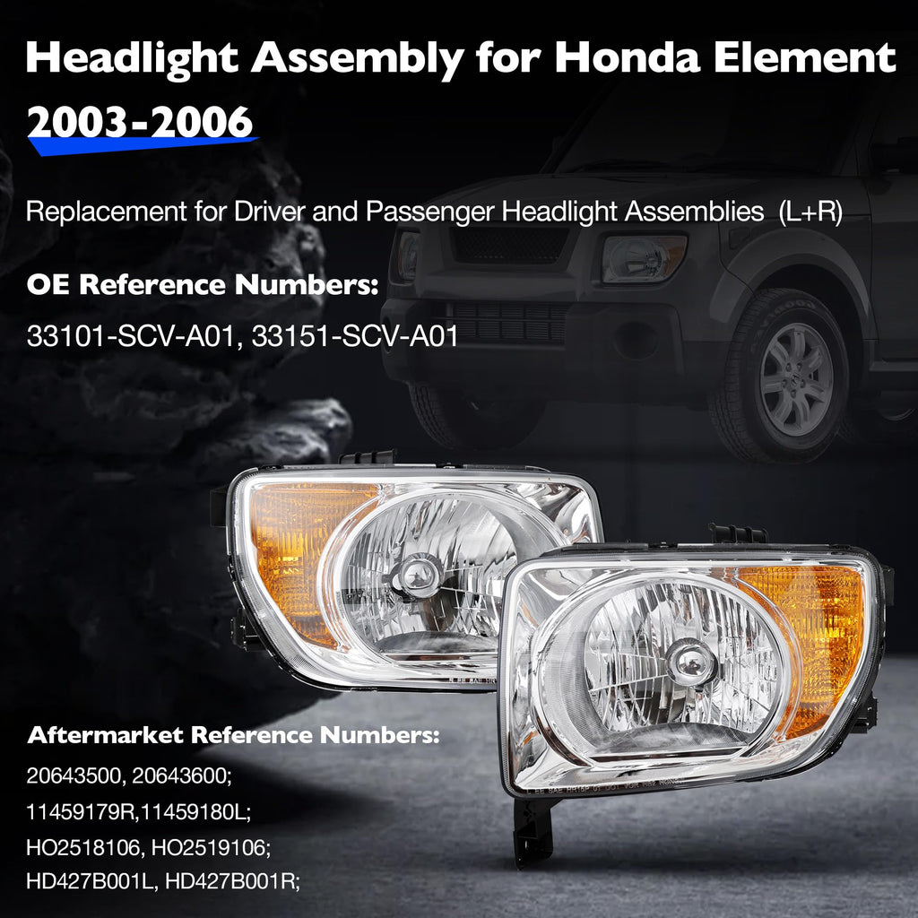 Halogen Headlight Assembly E166