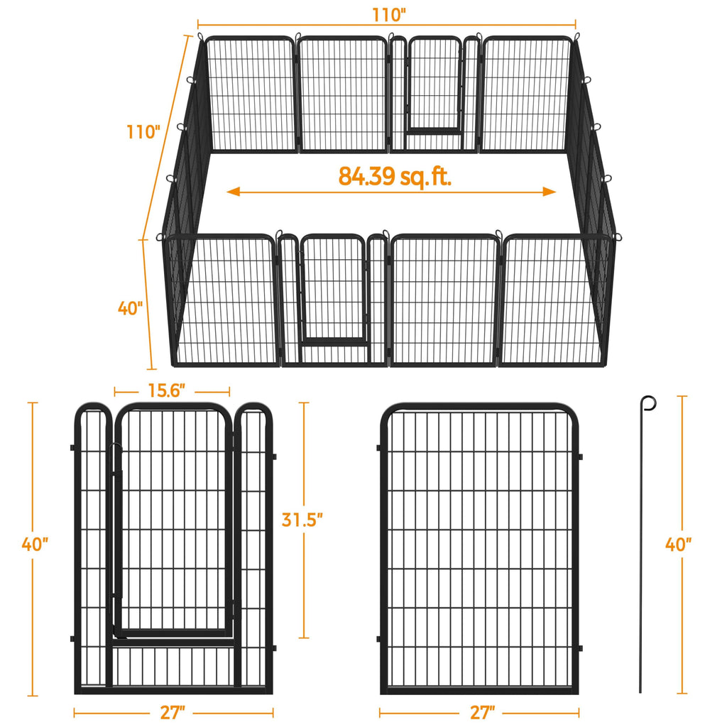 40 Inch 16 Panels Dog Playpen R492921