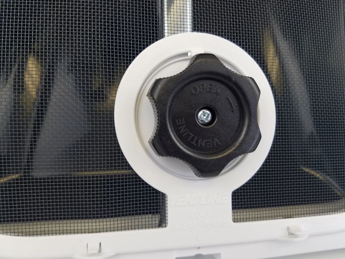 White RV Roof Vent with 12 Volt Fan N118207
