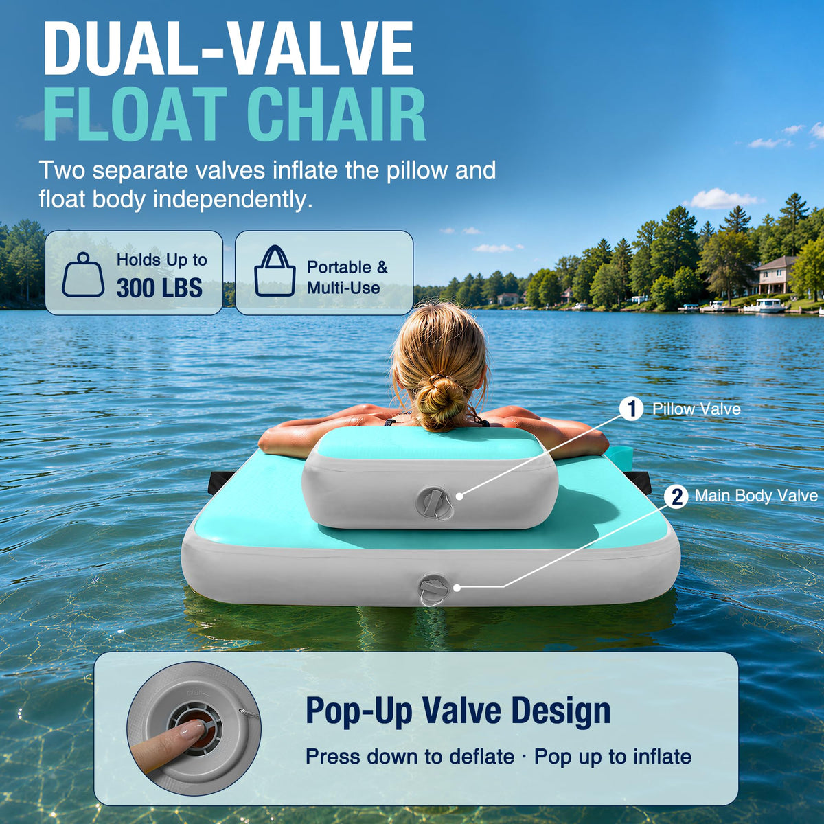 Inflatable Floating Chair with Cup Holder V8339