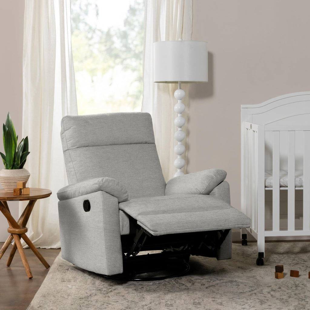 Frost Grey Recliner Glider with 360 Swivel D68336