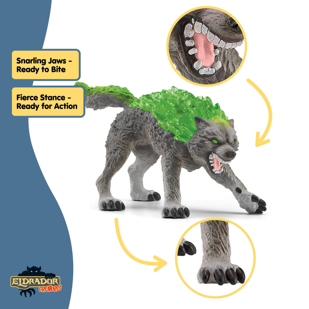 6" Stone Wolf Figurine Fantasy Animal Figure D398099