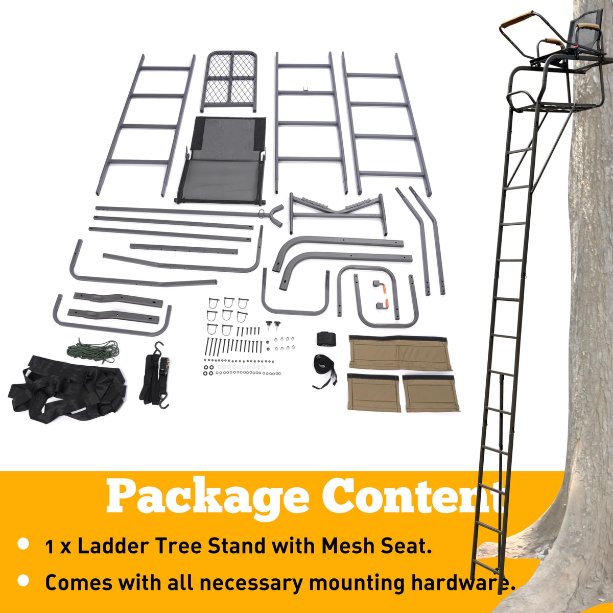 Ladder Tree Stand with Mesh Seat N835