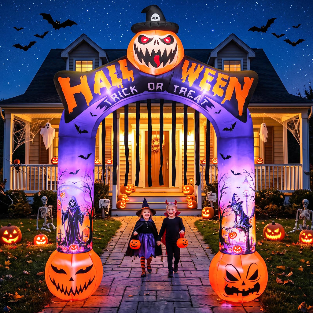 10 FT Halloween Inflatable Archway with LED Lights A24596