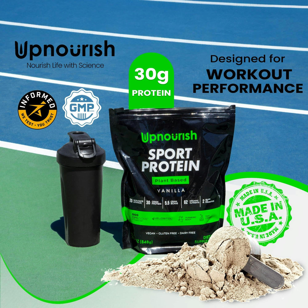 Vanilla Vegan Plant Based Protein Powder B743