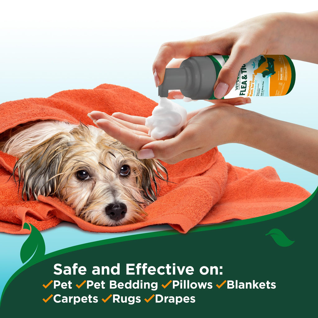 Waterless Flea & Tick Bath for Dogs 8 oz A95117