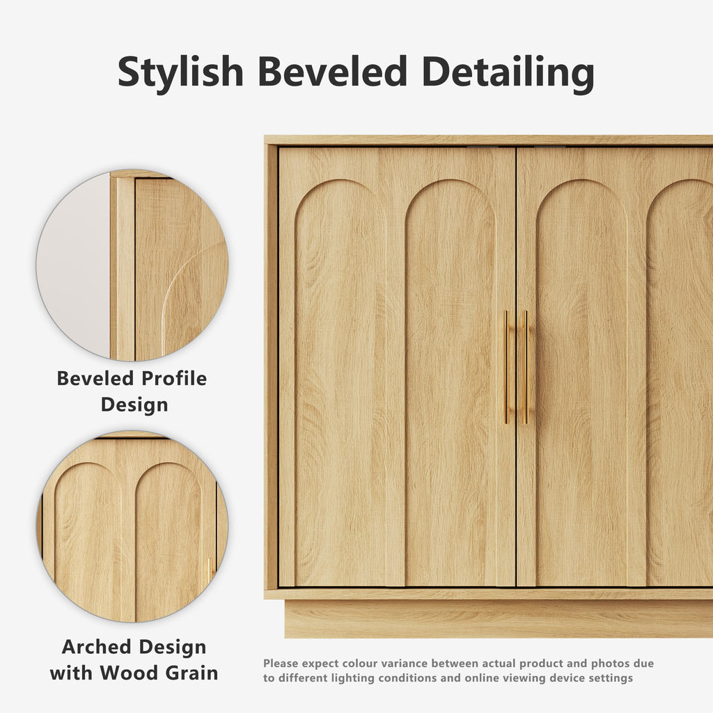 31.5" Oak Sideboard Buffet Cabinet with Storage C36680
