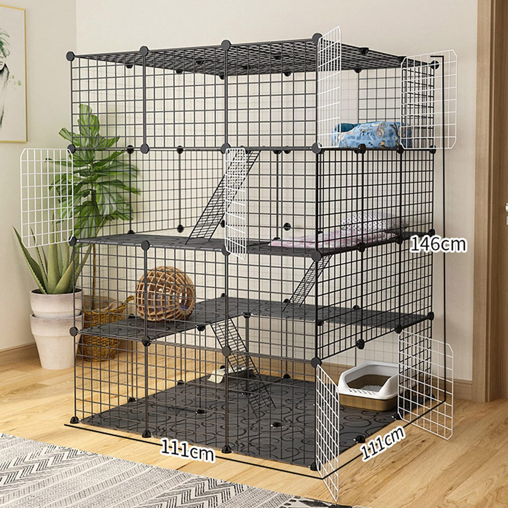 Metal Wire Small Animal Cage 111 * 111 * 146cm Q4266