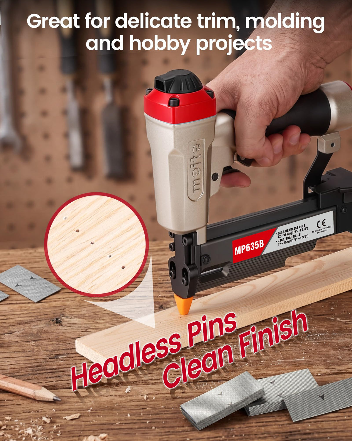 23 Gauge Pneumatic Headless Pin Nailer U276015