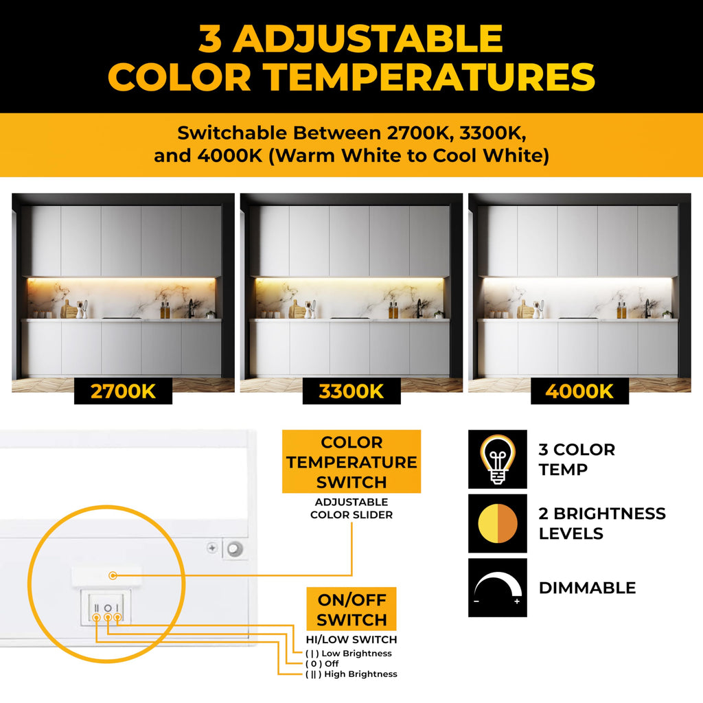 LED Under Cabinet Lighting 24 Inch White C630