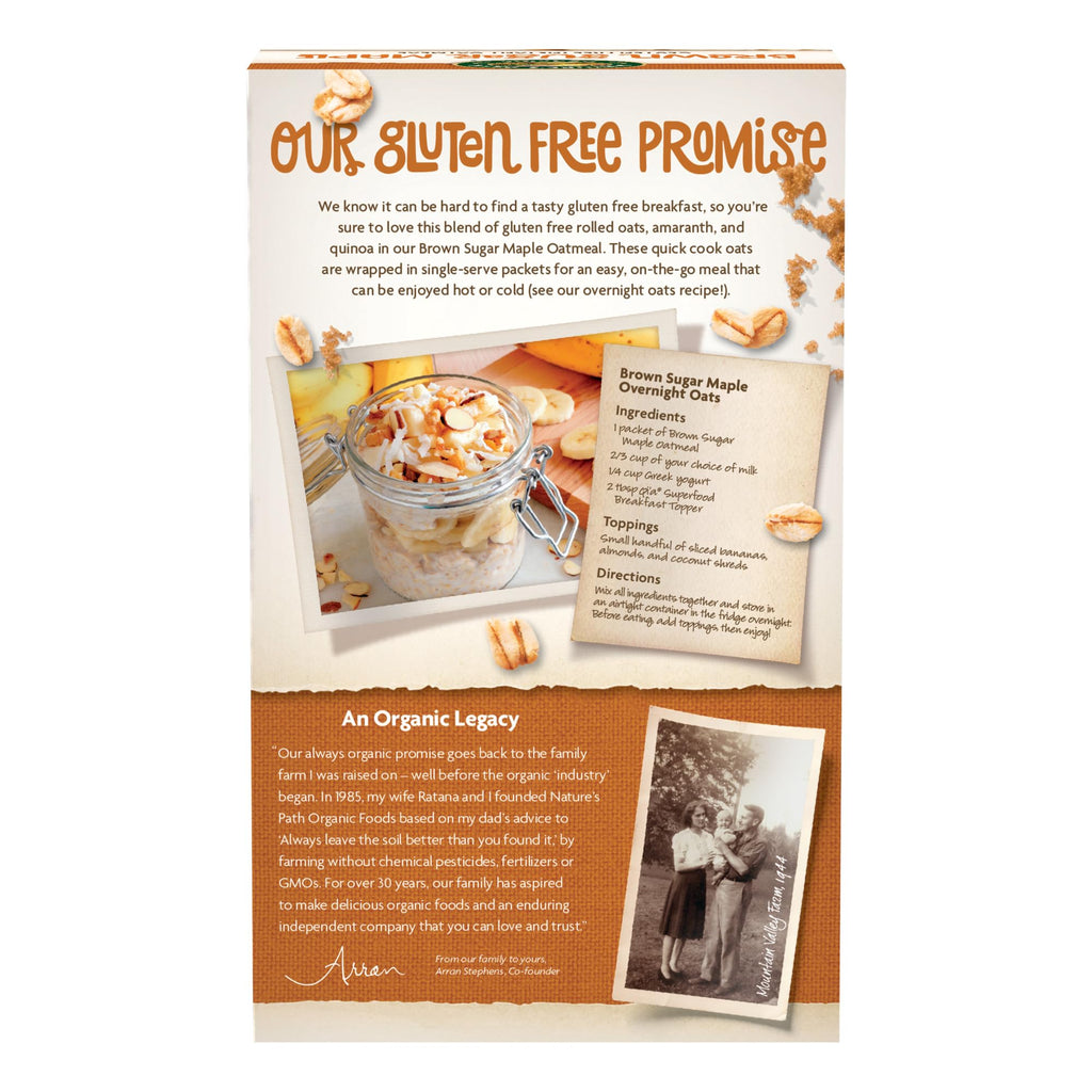 Organic Brown Sugar Maple Oatmeal, 11.3 oz (Pack of 6) M859376