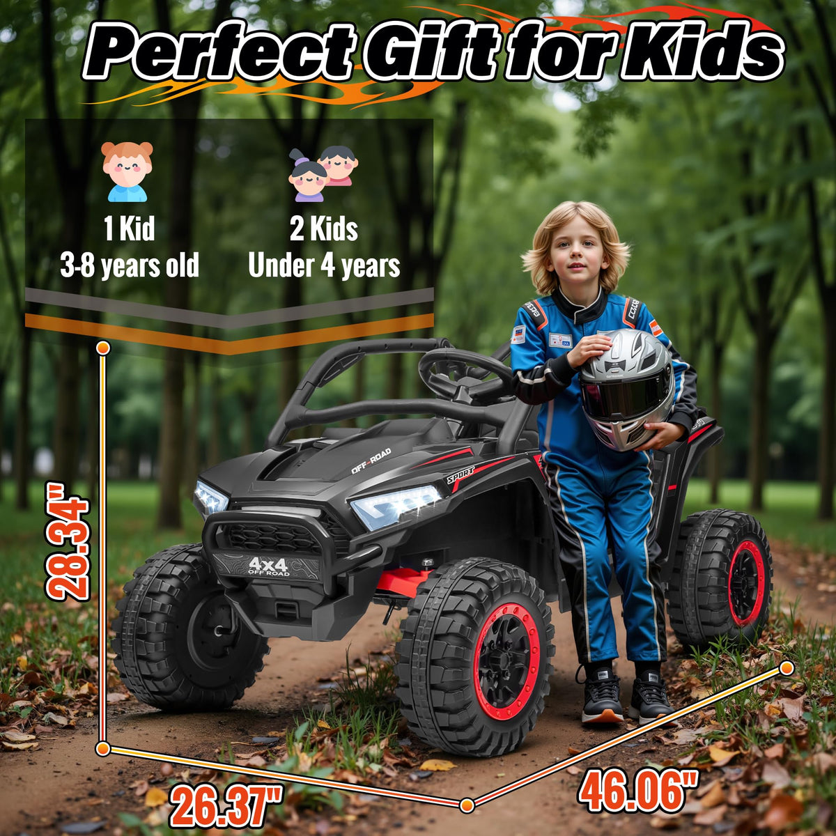24V 2 Seater 4X4 Off-Road UTV Ride on Car V556065