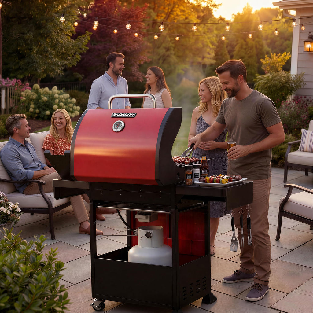 4 Burner Propane Gas Grill with Side Burner Z155