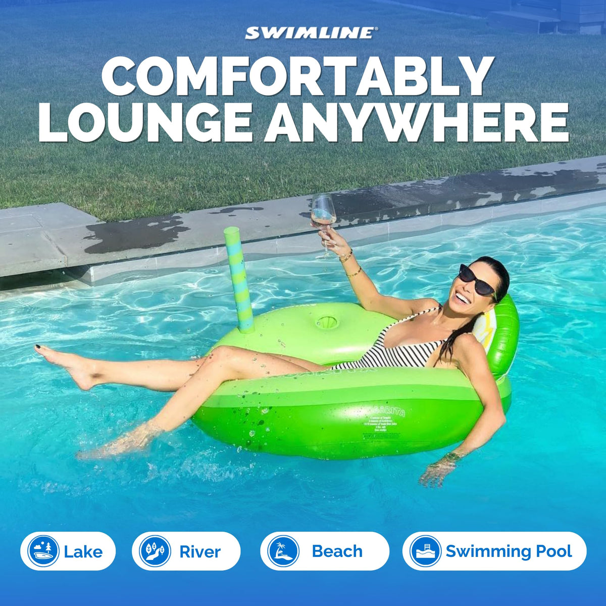 Inflatable Vinyl Pool Ring A2881