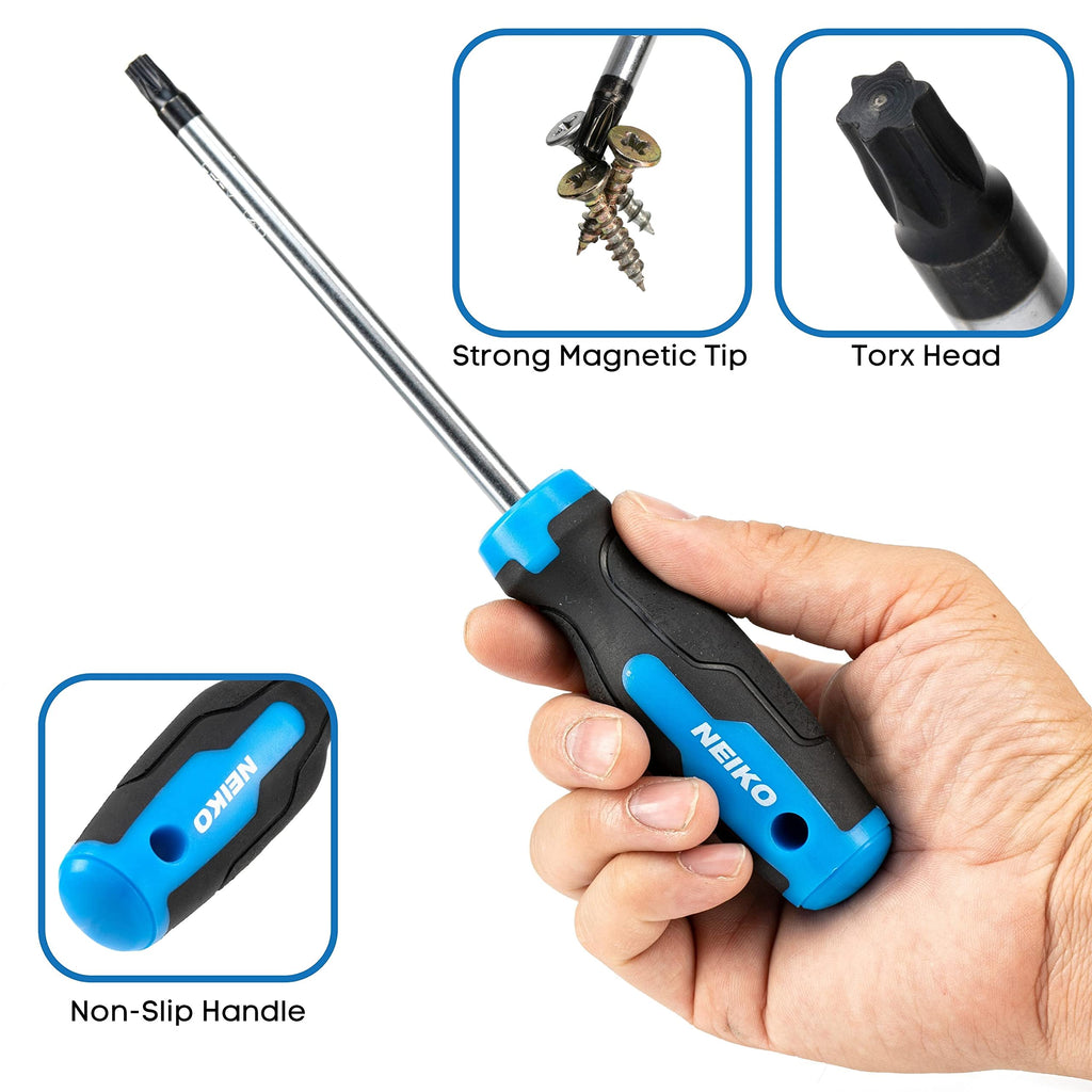 Magnetic Torx Screwdriver Set 12 Piece Chrome Vanadium Steel O78734