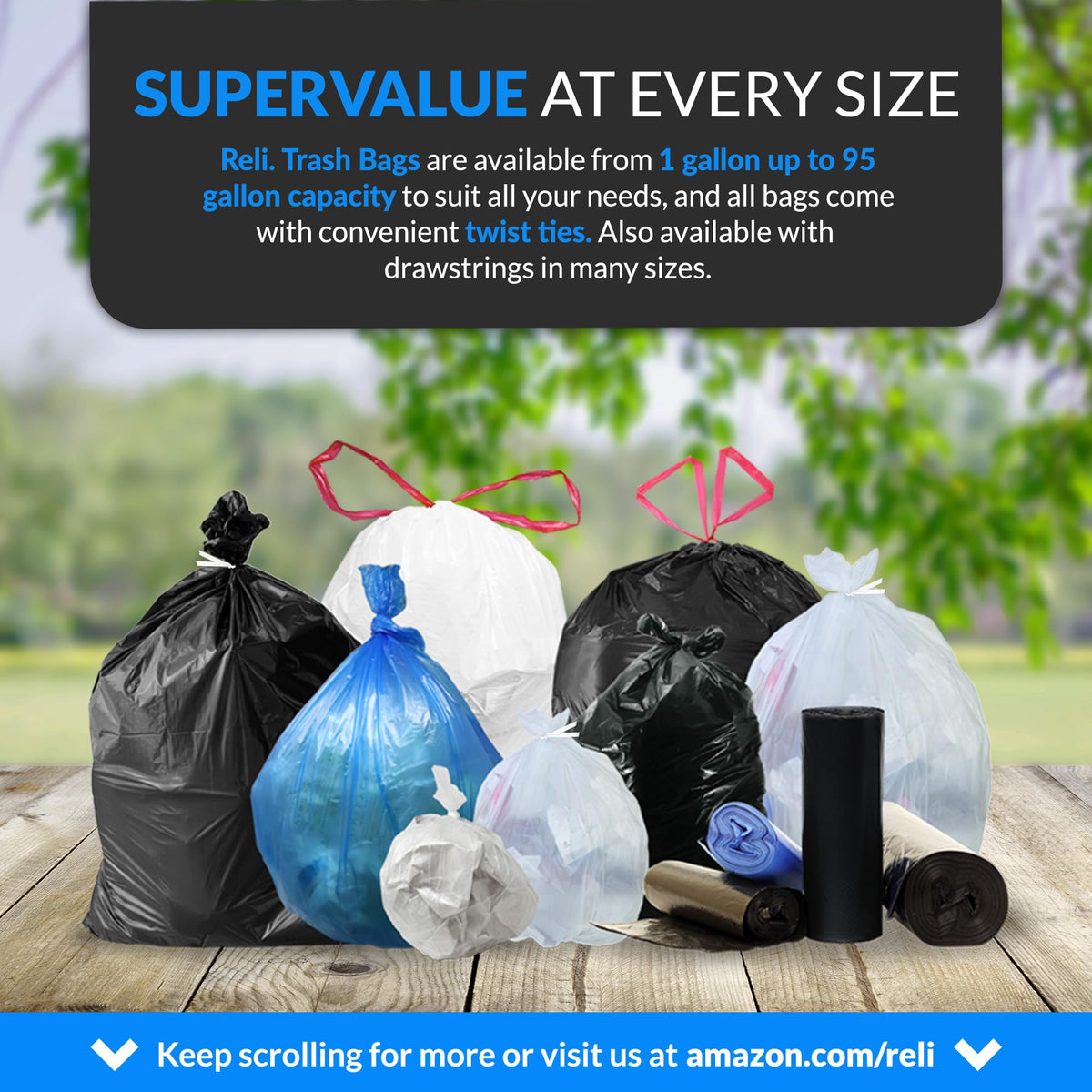 55-60 Gallon Heavy Duty Trash Bags J40450