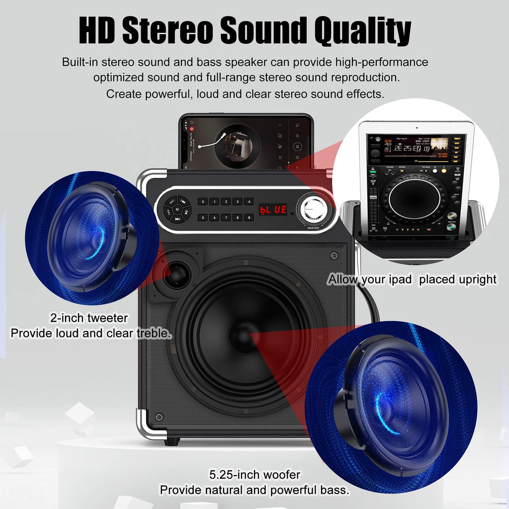 Bluetooth Speaker with Two Wireless Microphones T897827