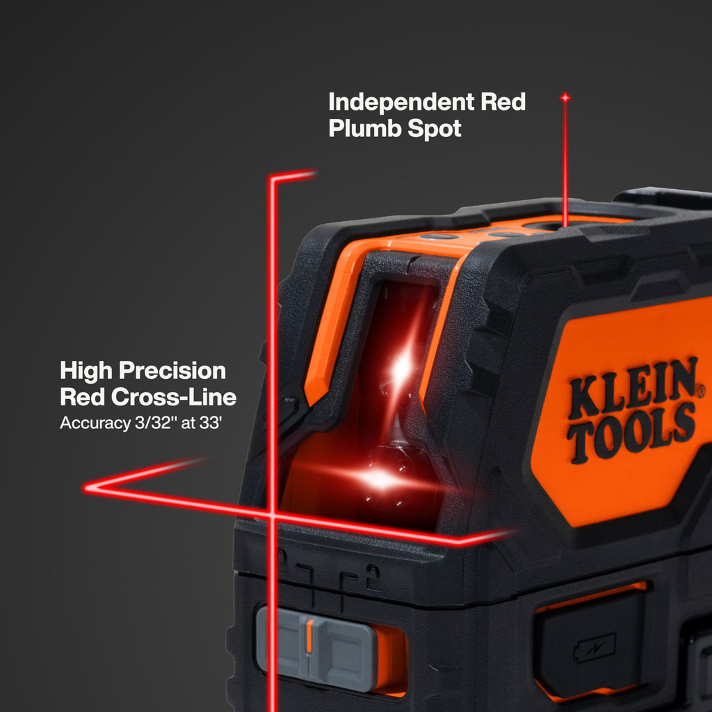 Self-Leveling Laser Level with Red Cross Lines and Plumb Spot X68511