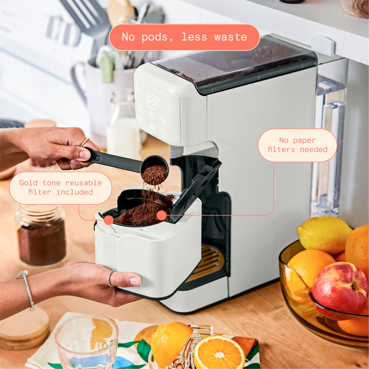 Single Serve Coffee Maker with Burr Grinder V5588