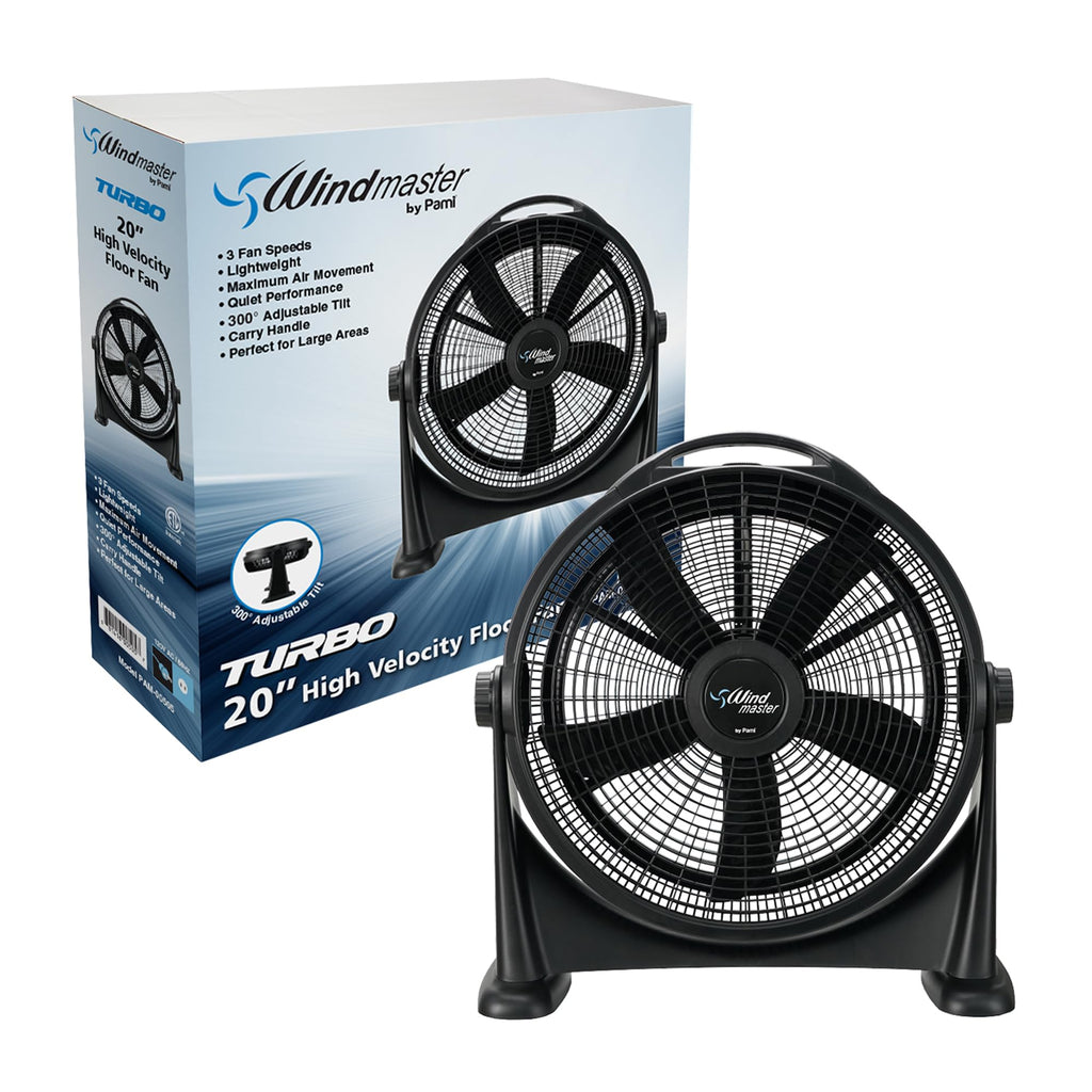 20 in High-Velocity 3 Speed Adjustable Floor Fan Y1628