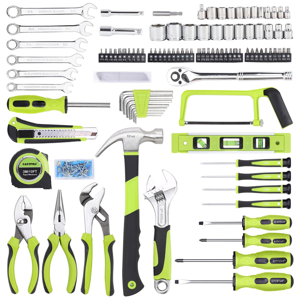 198-Piece Home Repairing Tool Set with Tool Box Z352367