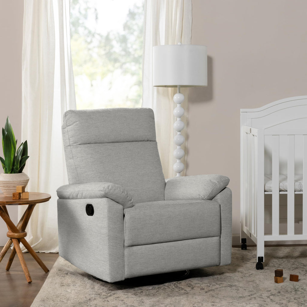 Frost Grey Recliner Glider with 360 Swivel D68336