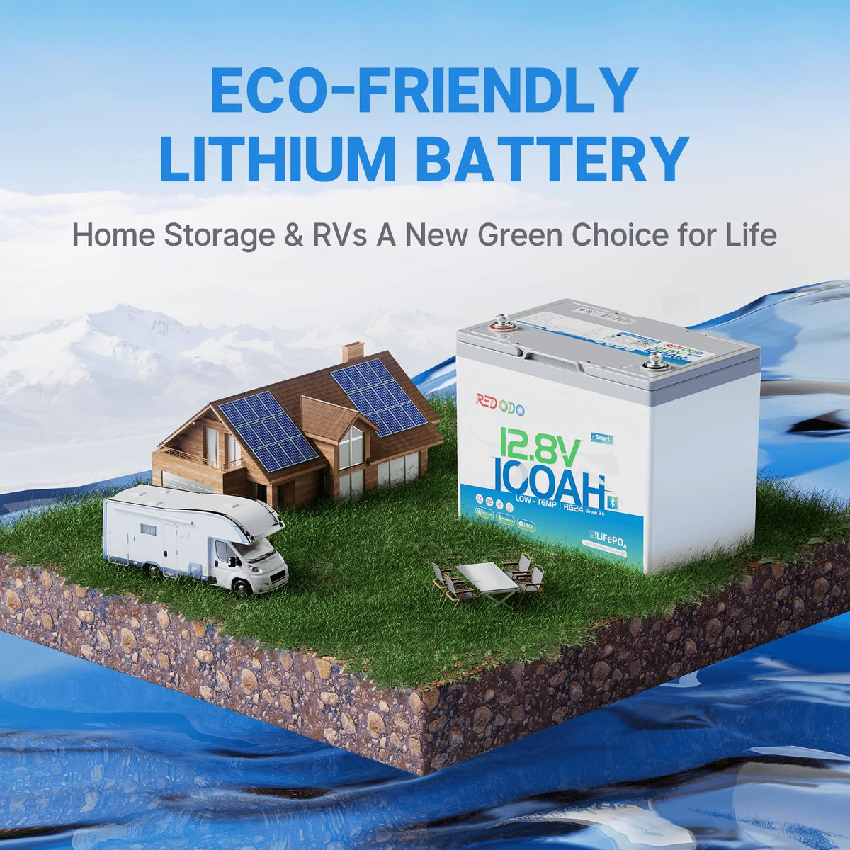 12V 100Ah Group 24 LiFePO4 Lithium Battery X720309