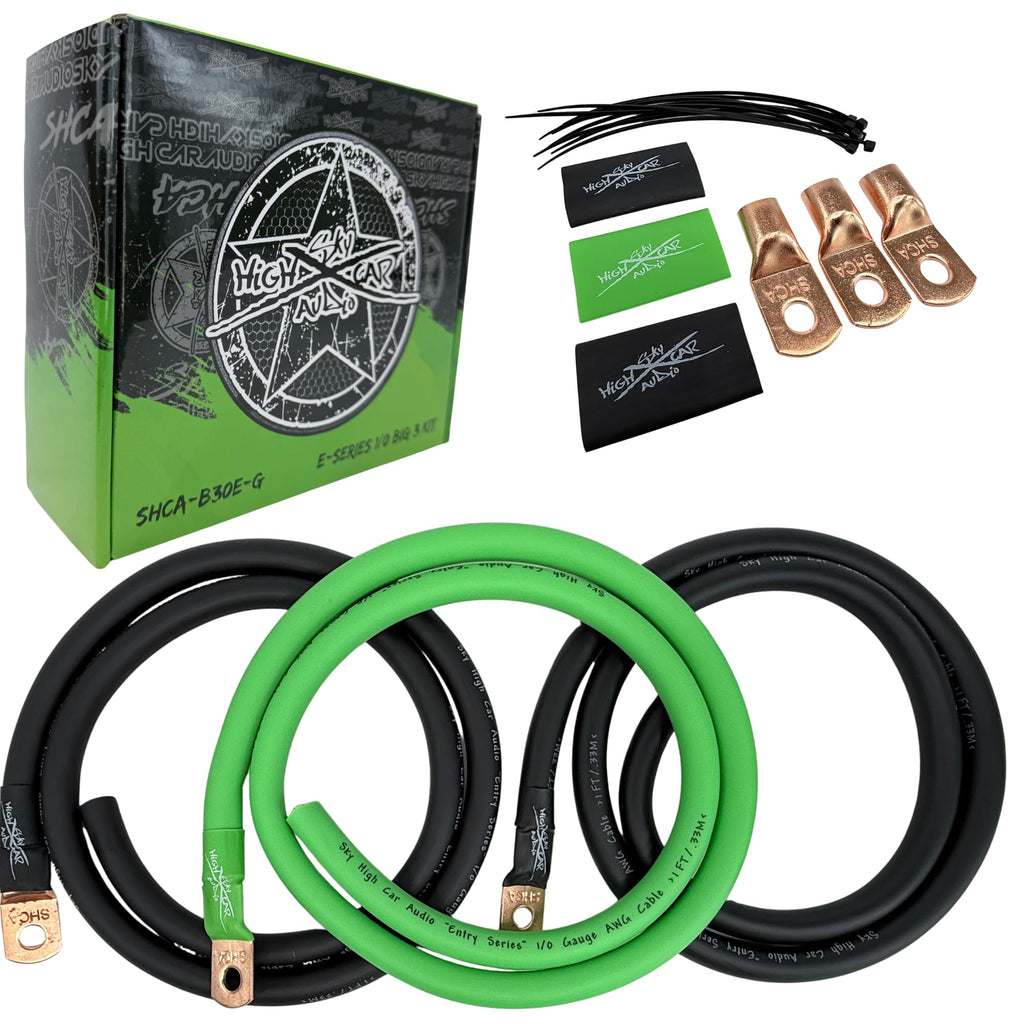 1/0 & 4 Gauge CCA Power Wire Alternator Battery Ground Wiring Kit J514