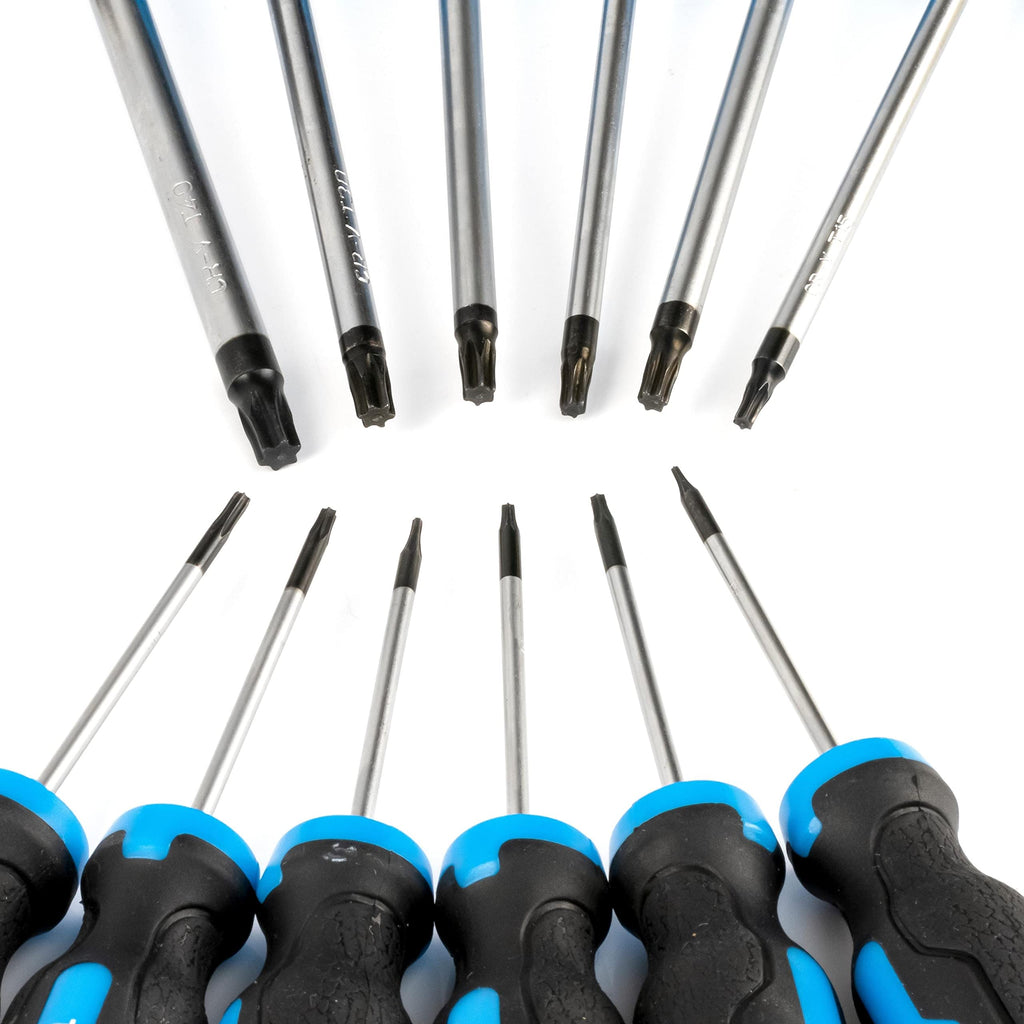 Magnetic Torx Screwdriver Set 12 Piece Chrome Vanadium Steel O78734