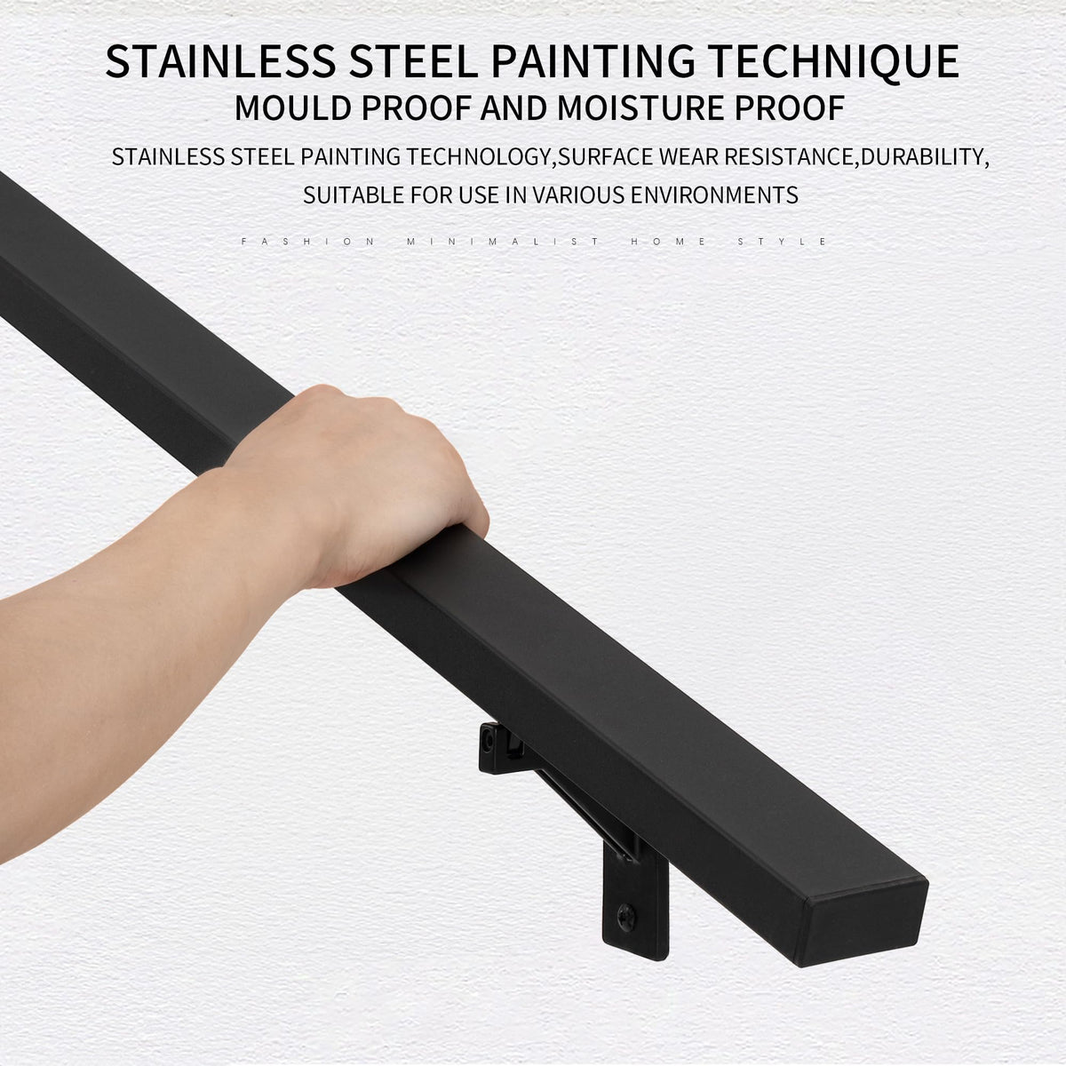 Matte Black Handrails Kit for Stairs U21865