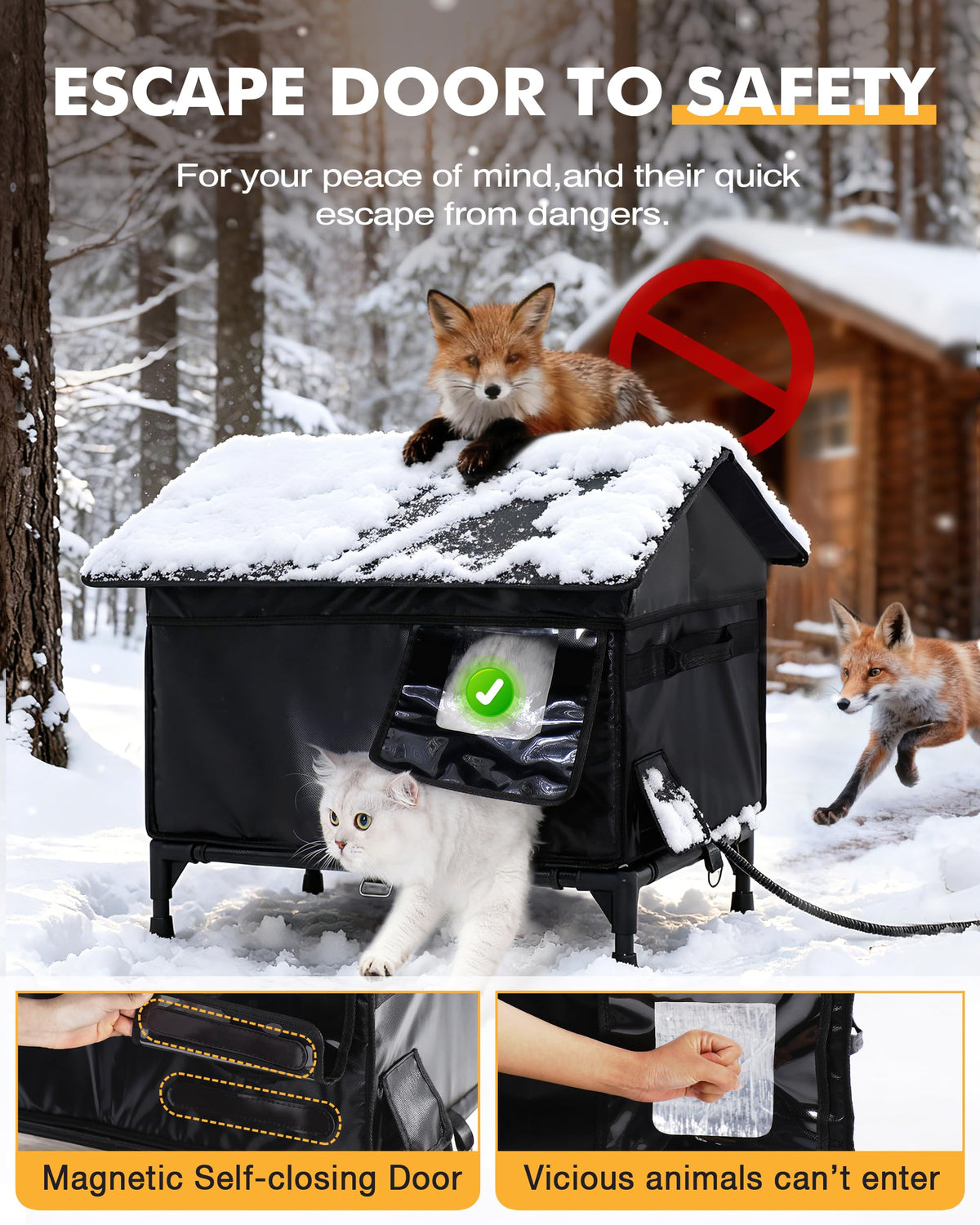 Heated Outdoor Cat House F1037
