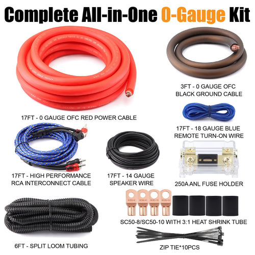 0 Gauge OFC Amp Wiring Kit O67160