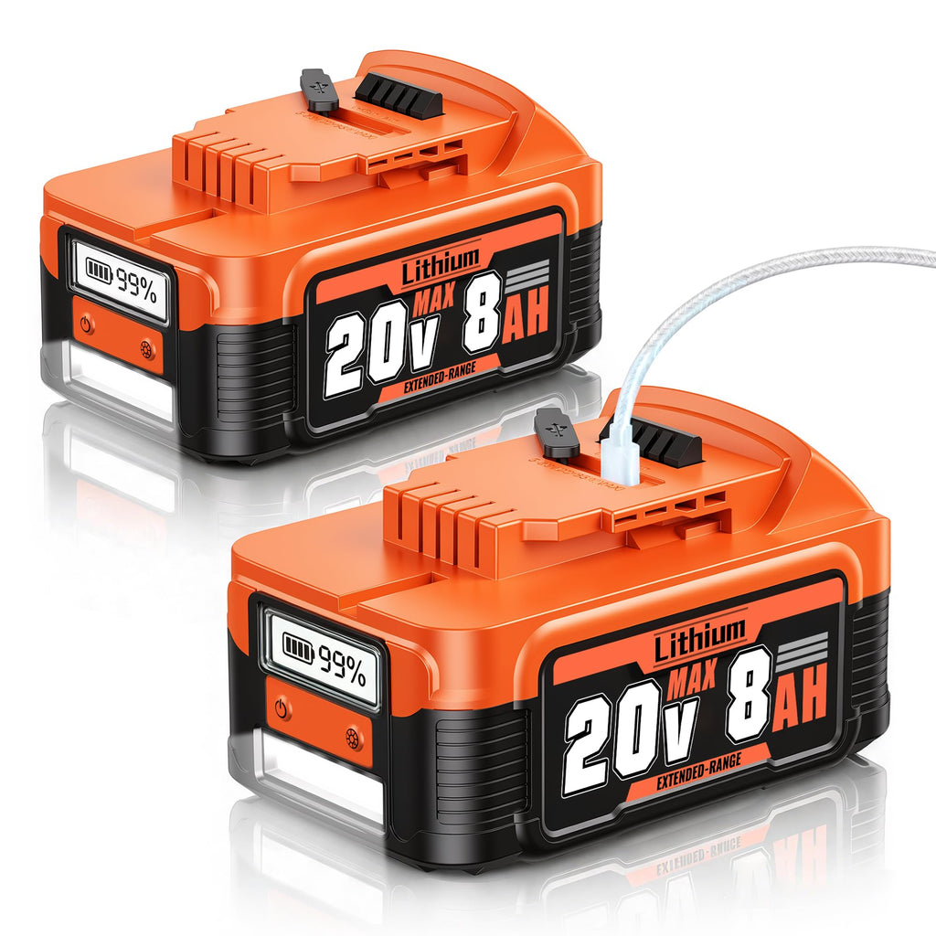 8.0Ah Replacement Battery with LCD Screen F424