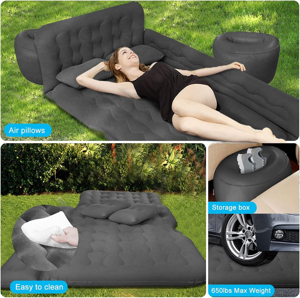 Black Car Air Mattress with Electric Pump L872507