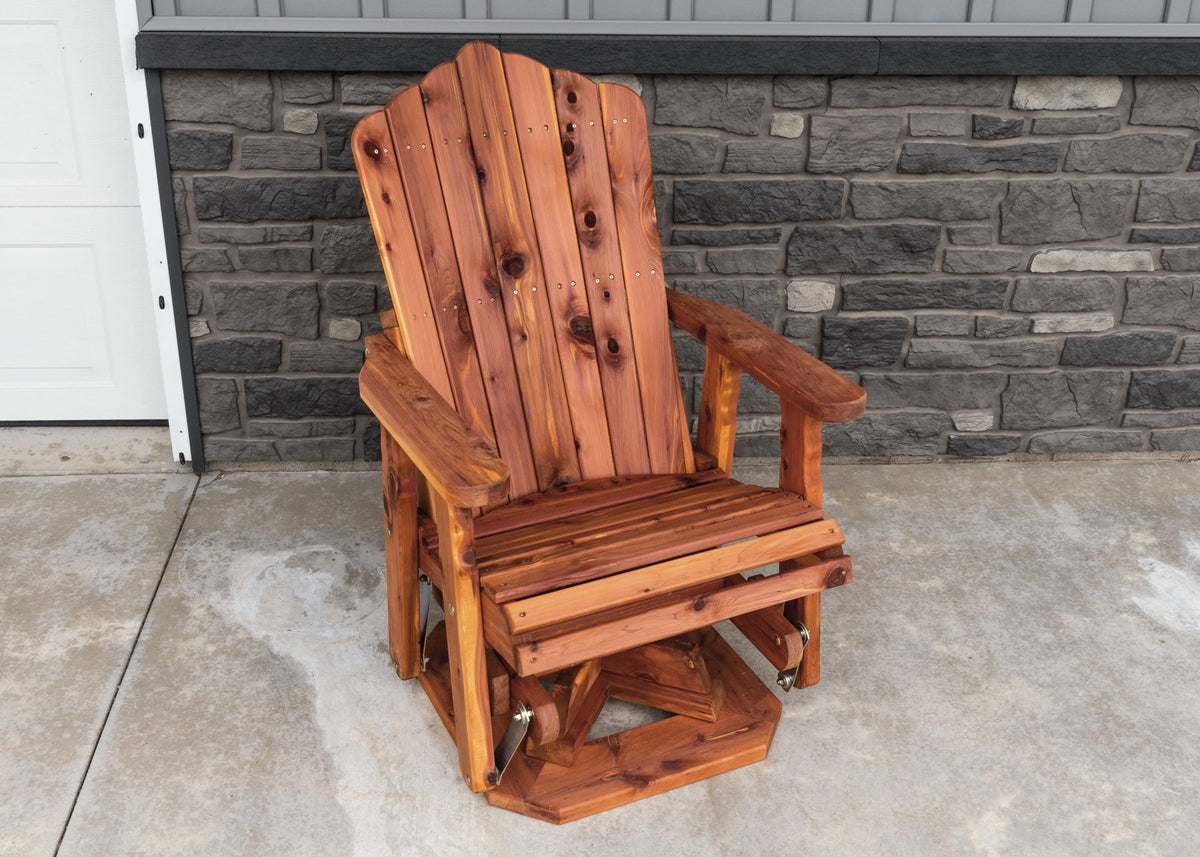 23" Cedar Adirondack Swivel Glider O732440