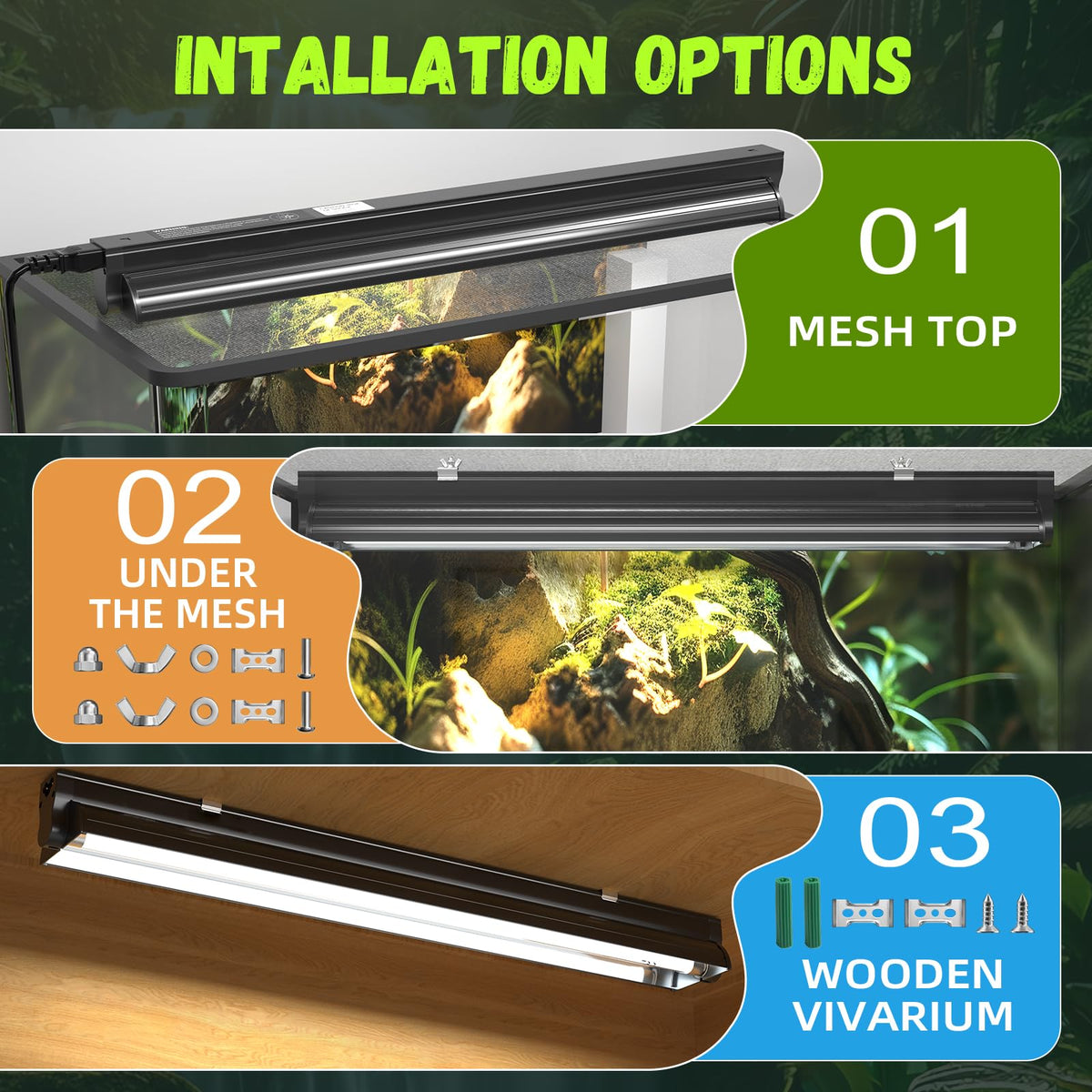 24W T5 5.0 UVB Reptile Light Fixture Combo Kit P421910