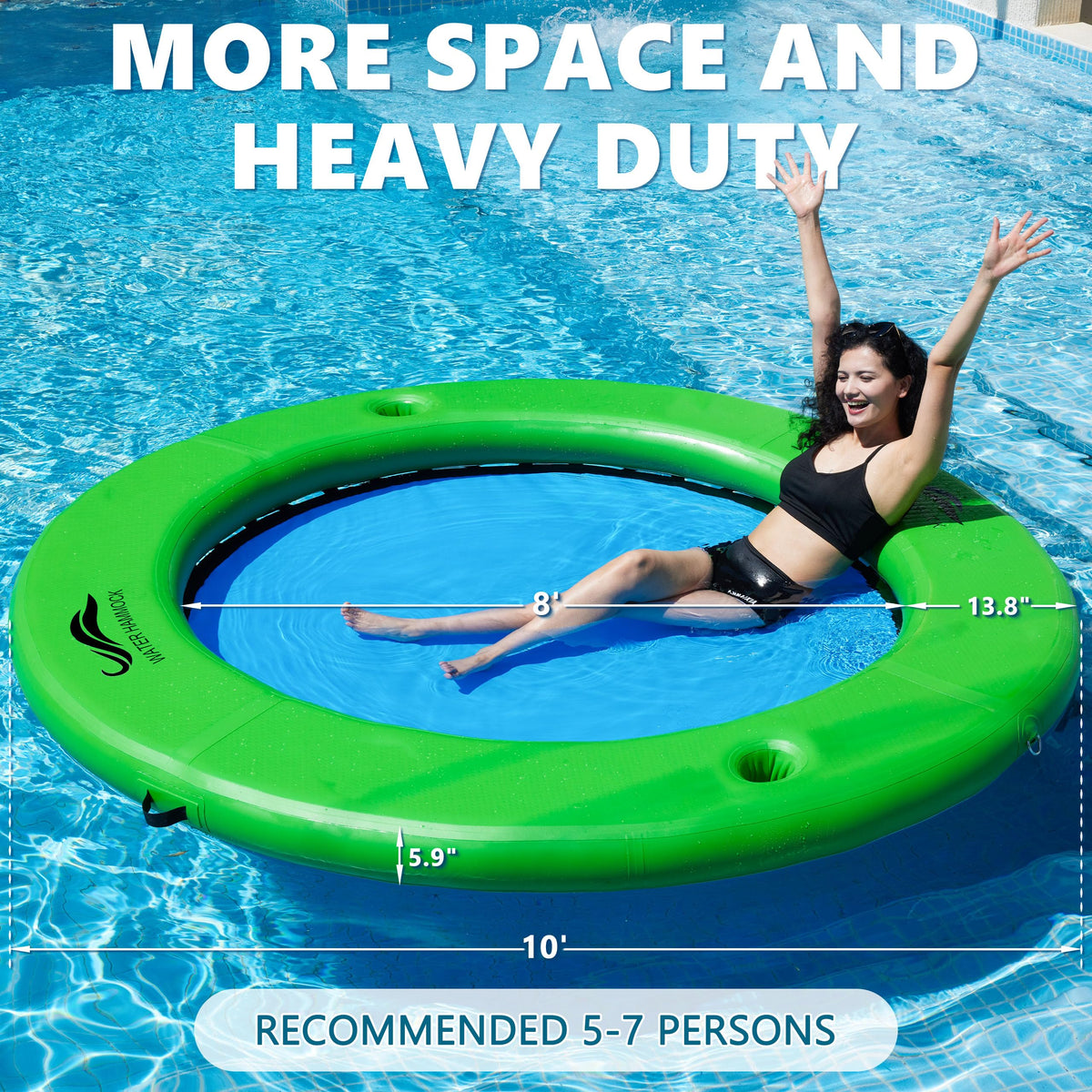 Inflatable Water Hammock with Cup Holder J221