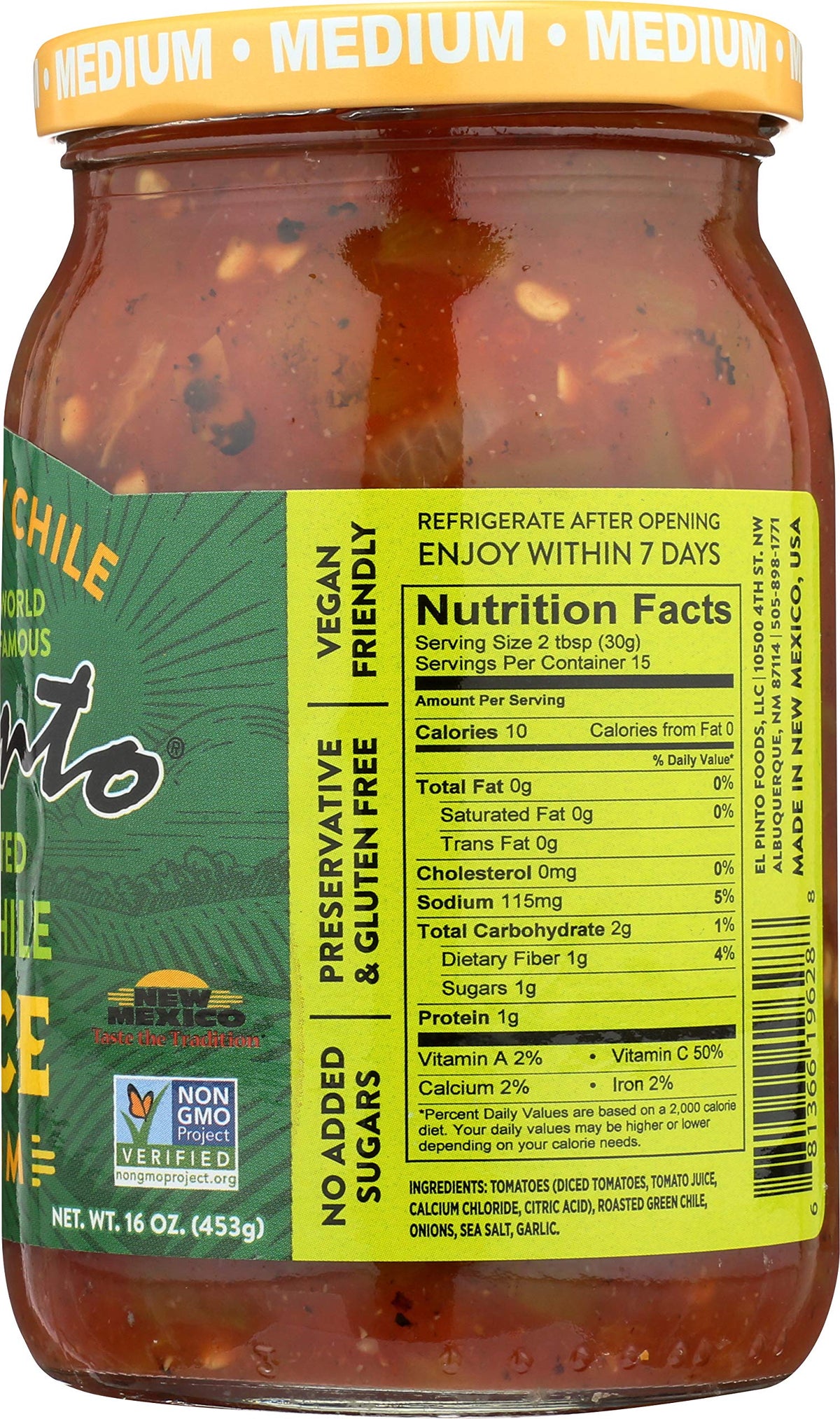 Green Chile Sauce Medium 16 Ounce Pack of 6 S1587
