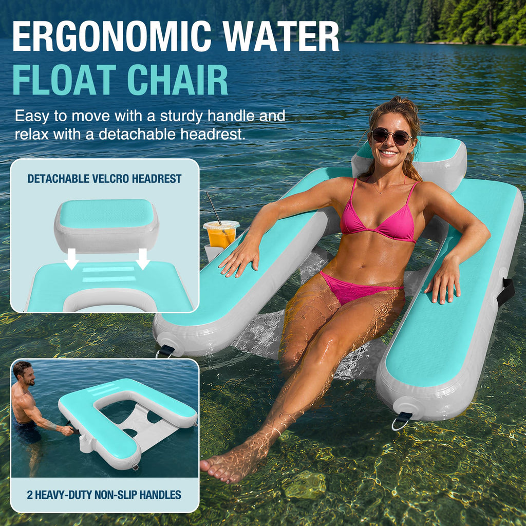 Inflatable Floating Chair with Cup Holder V8339