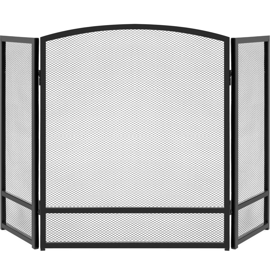 47.5x27.25in 3-Panel Steel Mesh Fireplace Screen S5358