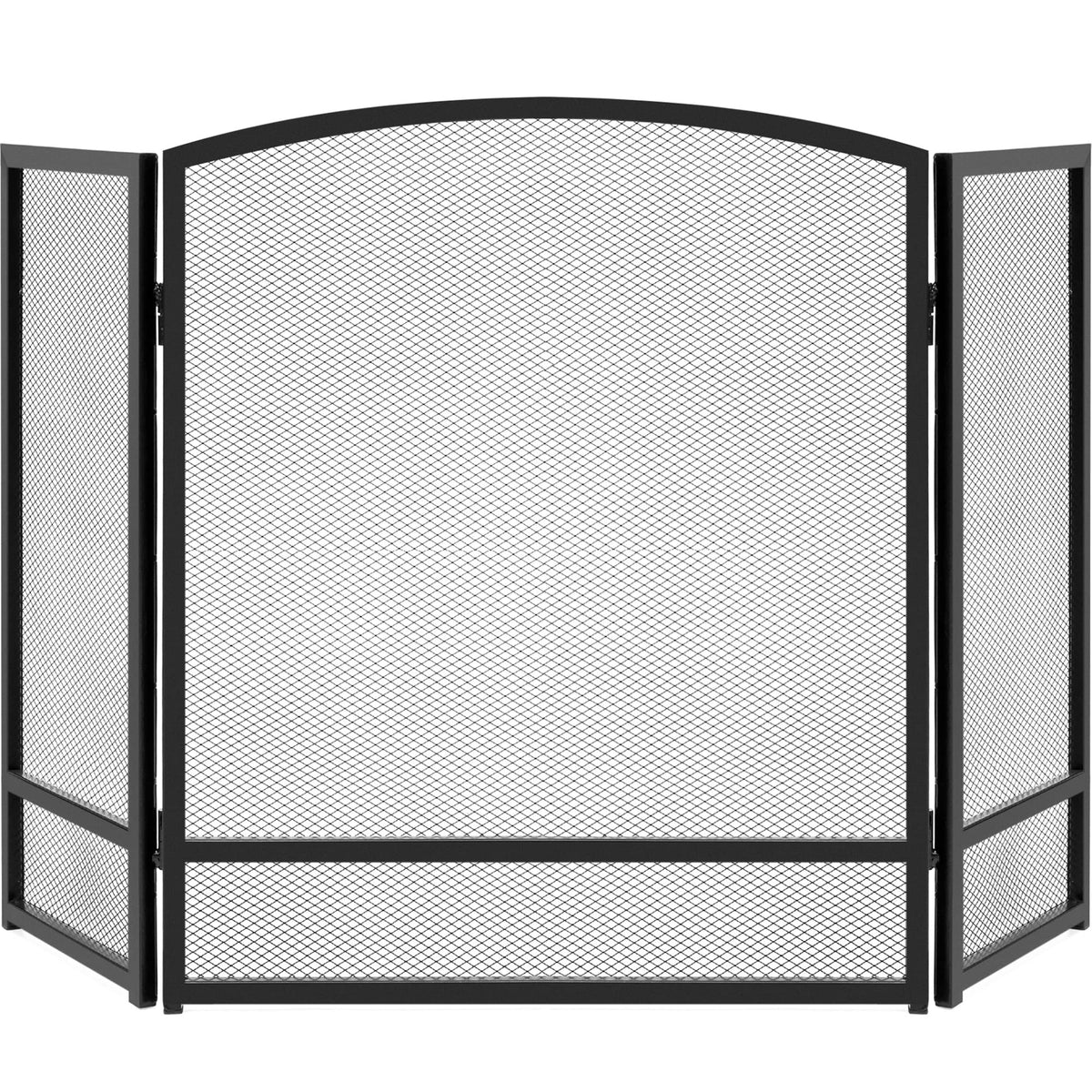 47.5x27.25in 3-Panel Steel Mesh Fireplace Screen S5358