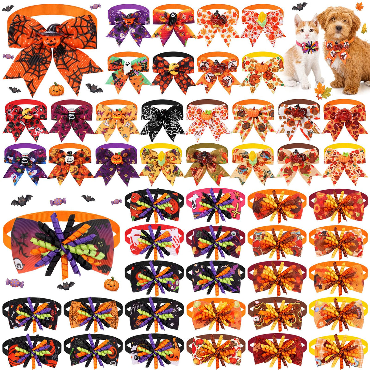 50 Pcs Dog Bow Ties V69189