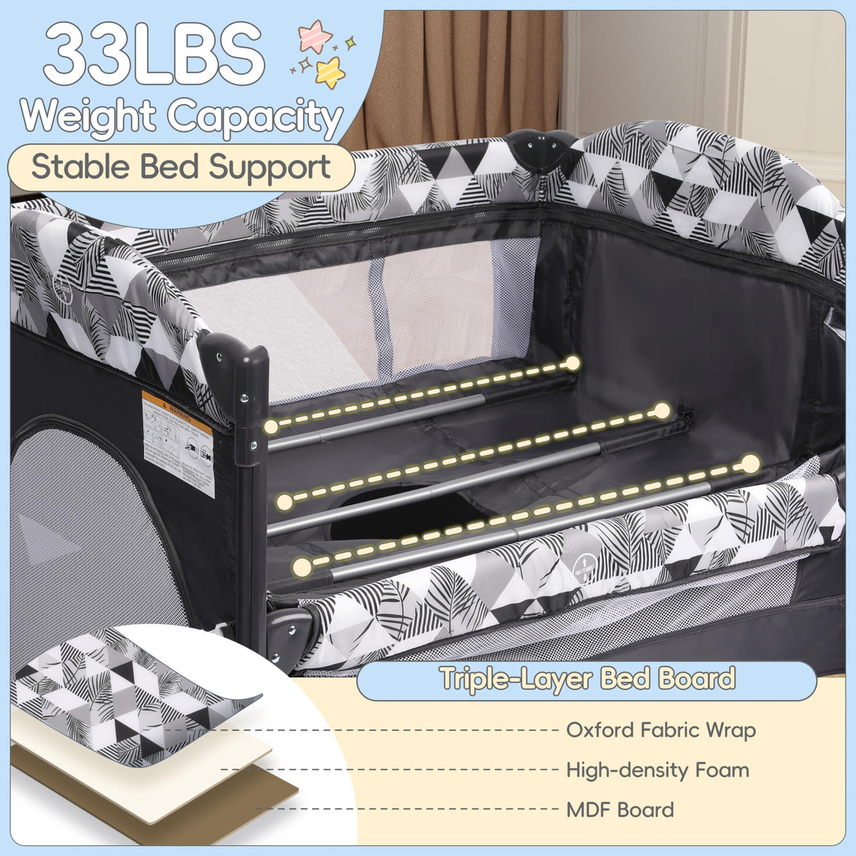 5-in-1 Pack and Play with Changing Table and Bassinet V29423
