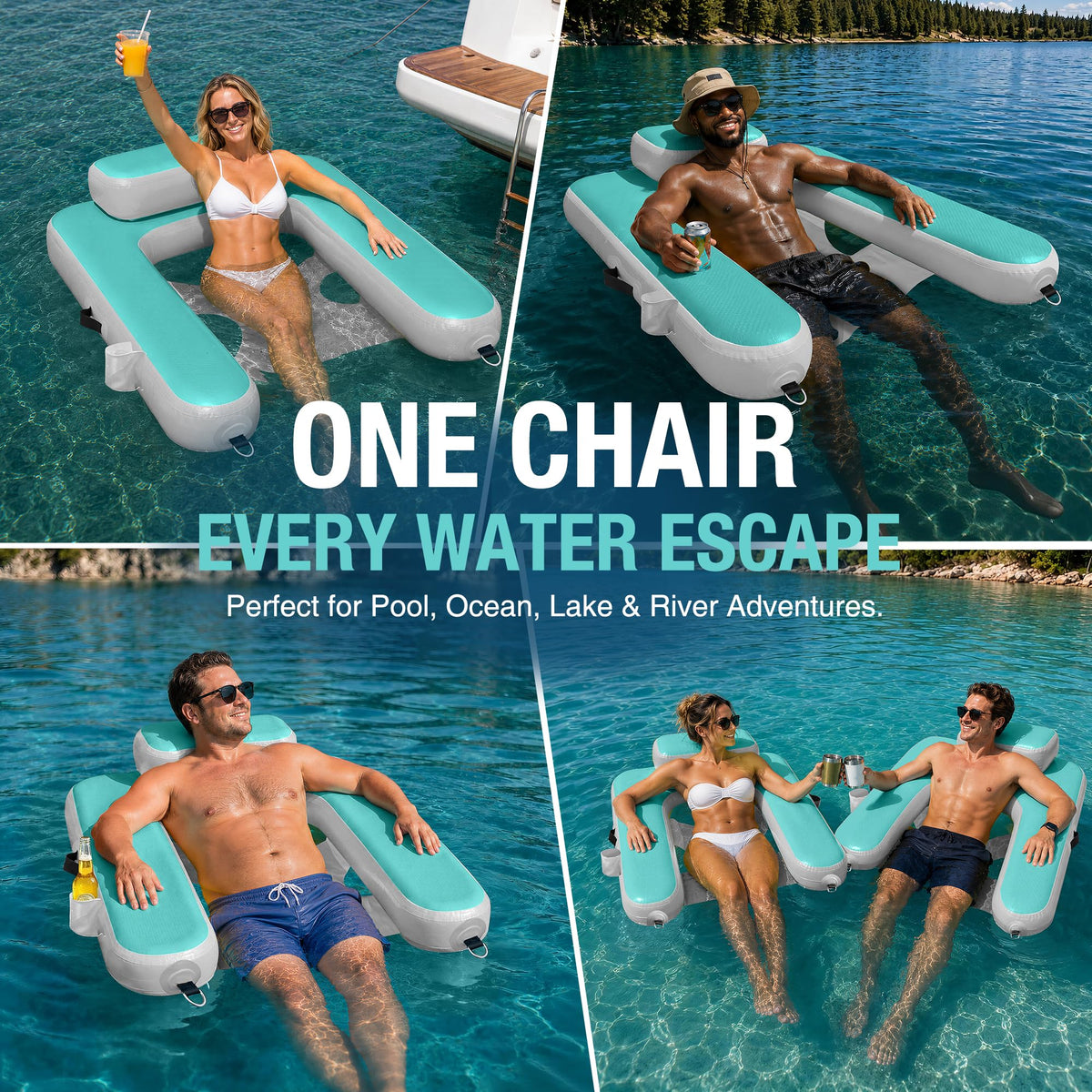 Inflatable Floating Chair with Cup Holder V8339