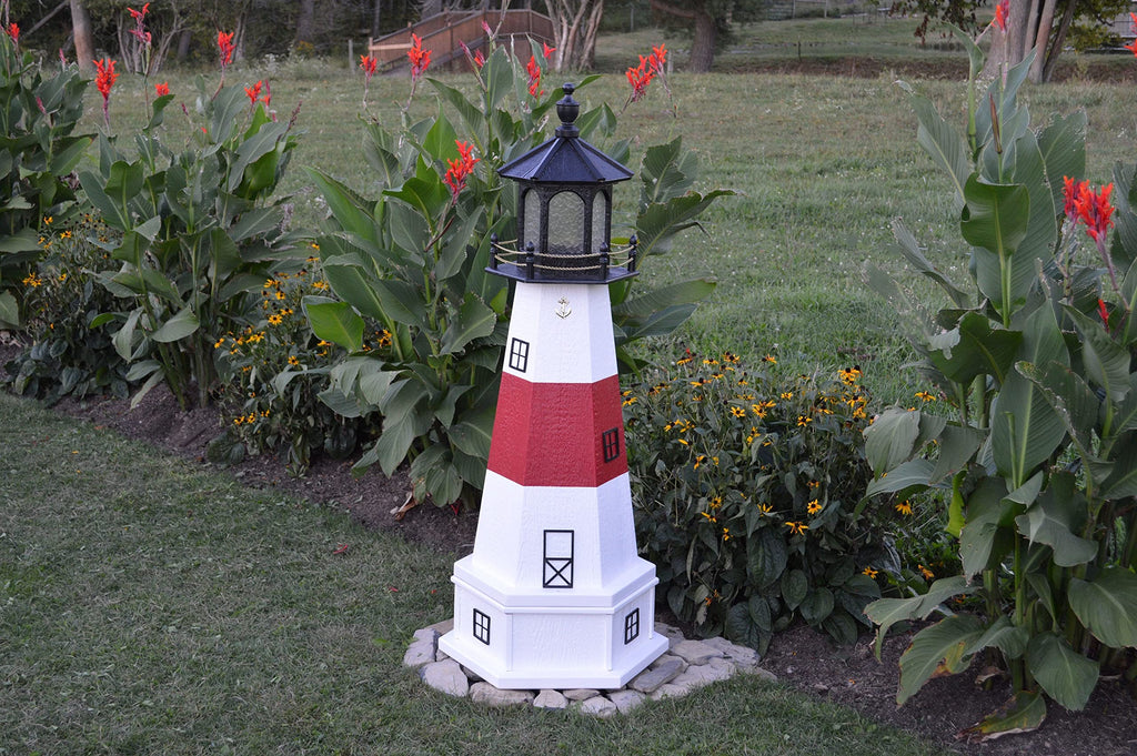 70" Tall Solar LED Outdoor Lighthouse with Base I330