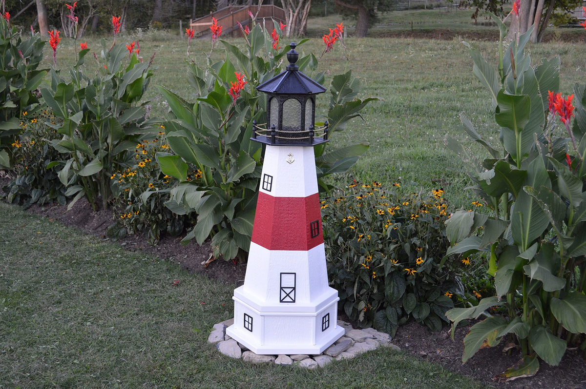 70" Tall Solar LED Outdoor Lighthouse with Base I330