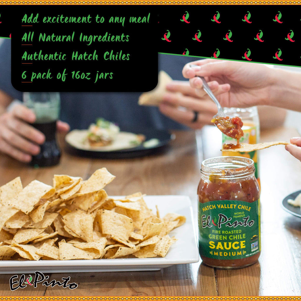 Green Chile Sauce Medium 16 Ounce Pack of 6 S1587